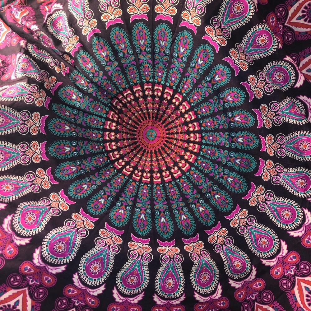 Bohemian tapestry  180” diameter 100% cotton